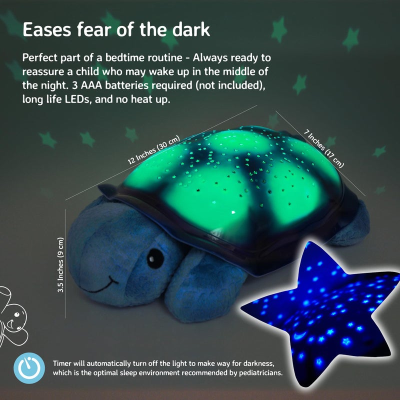 Cloud b Calming Nightlight Star Projector | Gentle Brightness | 3 Colors | 8 Constellations | Auto-Shutoff | Twilight Turtle Blue - Image 5